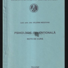 Psihologie educationala Note de curs Valeria Negovan