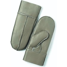 Manusi Dama de Iarna din Piele Naturala de Oaie, Captuseala din Blana Merino, Culoare Gri, Marimea M - Cusute Manual, Calduroase si Confortabile Gri 1