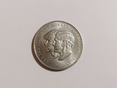 Moneda Marea Britanie 25 new pence 1981 foto
