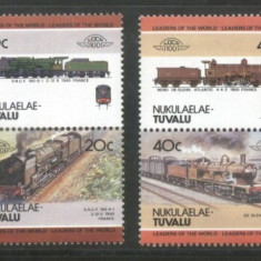 Tuvalu Nukulaelae 1984 Trains Railways 4 pairs Mi.17-24 MNH S.754