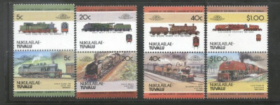 Tuvalu Nukulaelae 1984 Trains Railways 4 pairs Mi.17-24 MNH S.754 foto