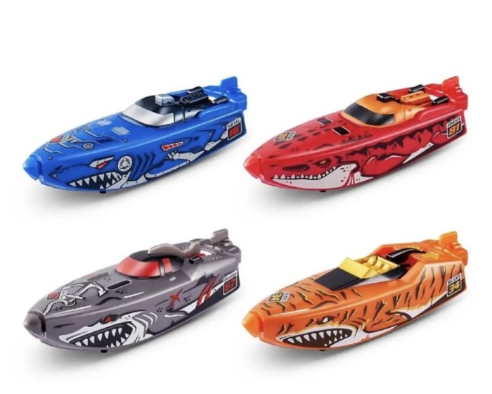 Jucarie barca shark&minus;interactiva RoboFish gri Robo Alive