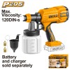 Pistol de vopsit electric 20 v 800 ml fara acumulator - Ingco CSGLI2003