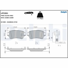 DELPHI LP3261 set placute frana,frana disc