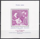 Congo RD 1969 - Crăciun - Pictura de Rubens, Colita, MNH, Nestampilat