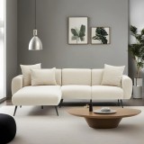 Cumpara ieftin Colțar stanga Side Crem 252x77x82 cm