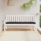 Perna Banca Gradina Gossi 180x50x7 cm, Oxford Negru, Exterior, Umplutura Fibre, Rezistenta Apa, Anti-alunecare