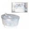Set trusou botez si cutie trusou, Ursulet, fundita bleu cu buline, Denikos&reg; 24