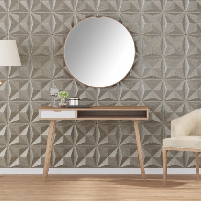 Panouri de perete 48 buc. Beton 50x50 cm XPS 12 m&sup2; origami