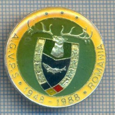 AX 150 INSIGNA VANATOARE SI PESCUIT SPORTIV PERIOADA RSR -A.G.V.P.S -1948-1988