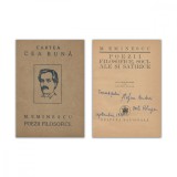 Mihai Eminescu, Poezii filosofice, sociale și satirice, 1923, cu dedicația lui Dorli Blaga