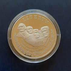 Moneda de argint - 1 Dollar U.S.A. "Mount Rushmore" 1991 - G 4251