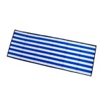Patura plaja, cu maner, model dungi, alb si albastru, 190x70 cm, Isotrade GartenVIP DiyLine