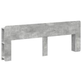 vidaXL Tablă de pat cu sertar cu depozitare Gri Beton Lemn prelucrat 8001231