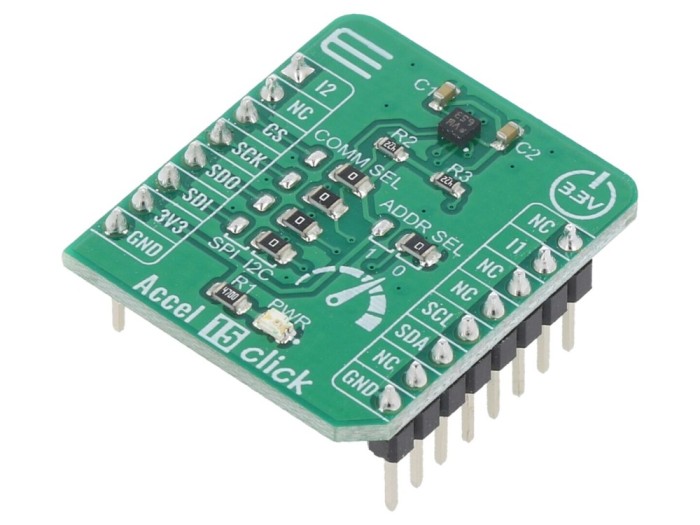 Placă prototip accelerometru I2C/SPI