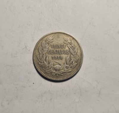 Chile 20 Veinte Centavos 1919 foto