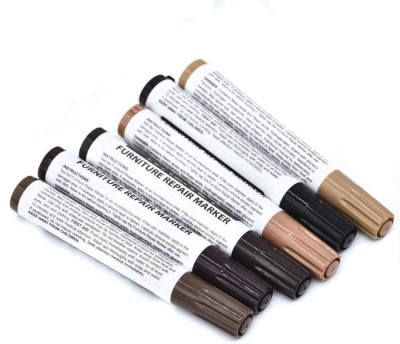 Set 6 Markere Corectoare Mobilă &amp;amp; Lemn &amp;ndash; 6 Nuante de Culoare, Premium Universal | Coral Best Deals Maro 125 ml Mat Walnut foto