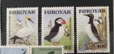 PC16 - Feroe 1978 Fauna/ Pasari, serie MNH, 3v