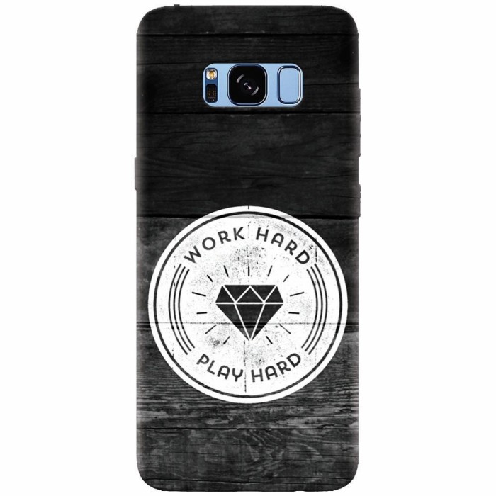 Husa silicon pentru Samsung S8, Work Hard Play Hard
