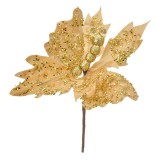 Cumpara ieftin Floare artificiala Craciun aurie 20x4x25 cm