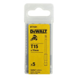 Cumpara ieftin Set 5 biti DeWALT DT7291 de torsiune Torx T15 70mm