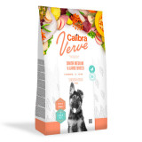 Calibra Verve GF Junior M și L, Pui și Rață, hrană uscată fără cereale c&acirc;ini junior, 12kg