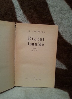 BIETUL IOANIDE-GEORGE CALINESCU foto