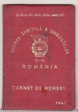 Bnk div UGSR din Romania 1967 - carnet de membru