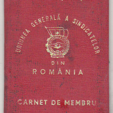 bnk div UGSR din Romania 1967 - carnet de membru