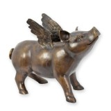 Purcelus zburand-statueta din bronz masiv TBB-135