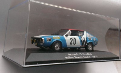 Macheta raliu Renault 17 Gordini Monte Carlo 1975 - Rally Atlas 1/43 foto