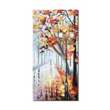 Tablou pictat manual living, hol, dormitor, Eu si umbrela mea, 80x40cm ulei in cutit efect 3D, Fabulos