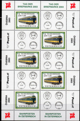 AUSTRIA 2003, Transport feroviar, serie neuzata, MNH foto