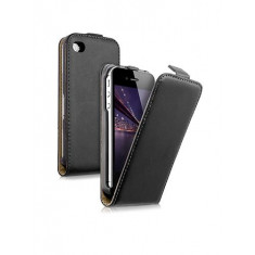 Husa Telefon Flip Vertical Apple iPhone 4 Black