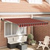 Copertină retractabilă portocaliu/maro 3x2,5 m, textil/aluminiu