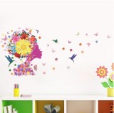 Sticker decorativ, Girl Butterfly 140 cm, 137STK