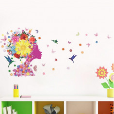 Sticker decorativ, Girl Butterfly 140 cm, 137STK