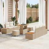 VidaXL Set de canapele pentru grădină 8 pcs Bej, crem 90 x 55 x 71 cm
