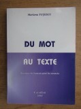 Du mot au texte Exercices de francais pour les avances Mariana Tutescu