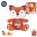 Jucarie interactiva bebe cu sunete si lumini 15 cm - Vulpe, Reig Musicales