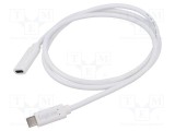 Cablu USB 2.0 High Speed USB C la USB C 1m alb LOGILINK