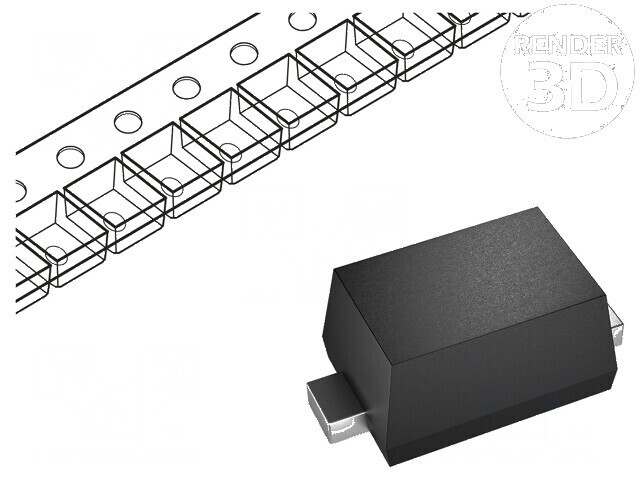 Diodă redresoare SMD 400V 3A M2F Ufmax 1,1V Ifsm 75A Ir 10uA