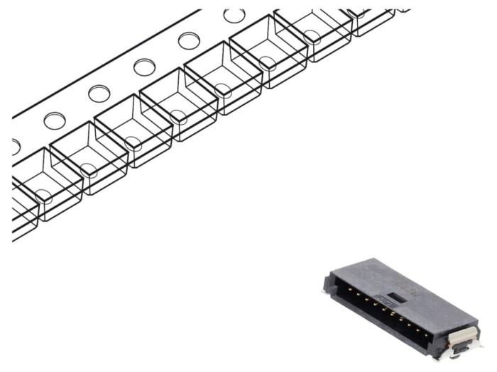 Conector cablu-placă 10 pini SMT orizontal TE Connectivity