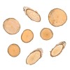 Set 8 Bucăți Buturugi Lemn Naturale pentru Artizanat DIY - Decor Rustic, Accesorii Lemn, Diametru 5.5-6.5cm, Modele Multiple