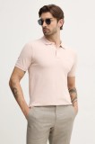 United Colors of Benetton tricou polo barbati, culoarea roz, neted, 3WG9U301Z