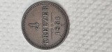 Austria 1 ein kreuzer 1851 B , detalii
