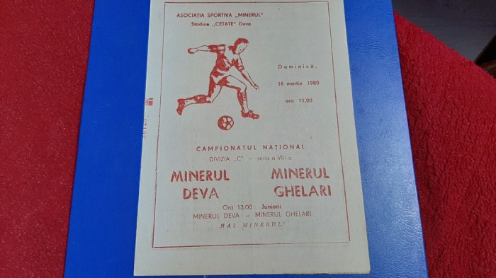 program Minerul Deva - Minerul Ghelari