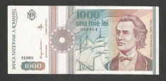 ROMANIA 1000 1.000 LEI 1991 [10] XF ++ , cu punct foto