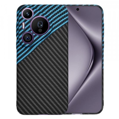 Husa pentru Huawei Pura 70 Pro, Techsuit, Carbonite FiberShell, Neagra Bleu foto
