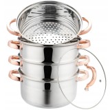 Set de 5 piese, oala pentru fiert cu abur, inox, diametru 22 cm, capacitate 4 litri, Klausberg